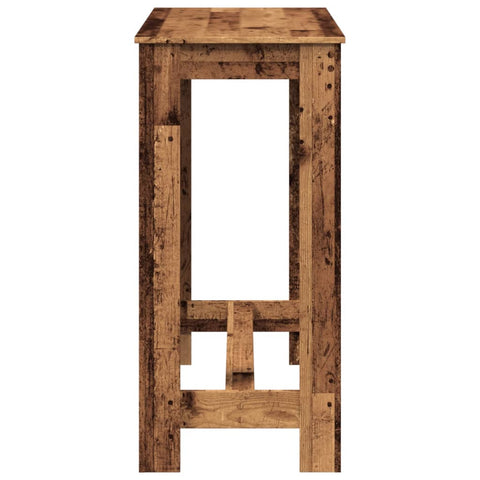 vidaXL Bar Table Old Wood 102x50x103.5 cm Engineered Wood