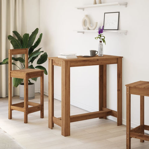 vidaXL Bar Table Artisan Oak 102x50x103.5 cm Engineered Wood