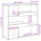vidaXL Book Cabinet/Room Divider Black 100x33x94.5 cm