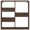 vidaXL Wall Cabinet Brown Oak 80x15x80 cm Engineered Wood