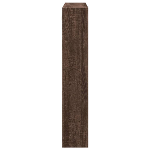 vidaXL Wall Cabinet Brown Oak 80x15x80 cm Engineered Wood