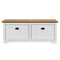 vidaXL Hallway Bench BODO White and Brown 114x40x45 cm