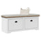 vidaXL Hallway Bench BODO White and Brown 114x40x45 cm