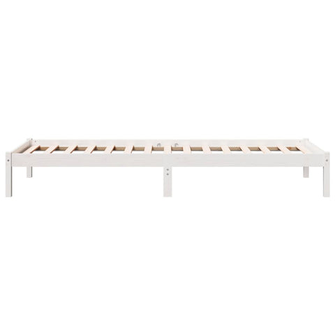 vidaXL Extra Long Bed Frame without Mattress White 100x220 cm Solid Wood Pine