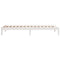 vidaXL Extra Long Bed Frame without Mattress White 100x220 cm Solid Wood Pine
