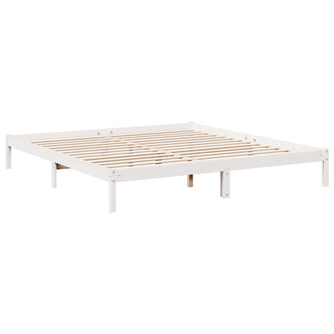 vidaXL Extra Long Bed Frame without Mattress White 180x220 cm Solid Wood Pine