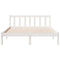 vidaXL Extra Long Bed Frame without Mattress White 140x210 cm Solid Wood Pine
