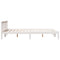 vidaXL Extra Long Bed Frame without Mattress White 140x210 cm Solid Wood Pine