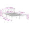 vidaXL Extra Long Bed Frame without Mattress White 140x210 cm Solid Wood Pine