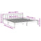 vidaXL Extra Long Bed Frame without Mattress 200x210 cm Solid Wood Pine
