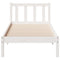 vidaXL Extra Long Bed Frame without Mattress White 90x220 cm Solid Wood Pine