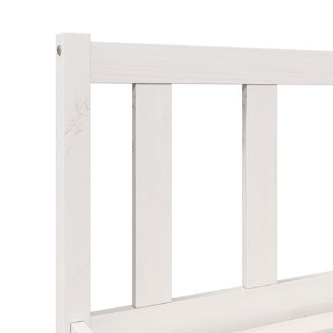 vidaXL Extra Long Bed Frame without Mattress White 90x220 cm Solid Wood Pine