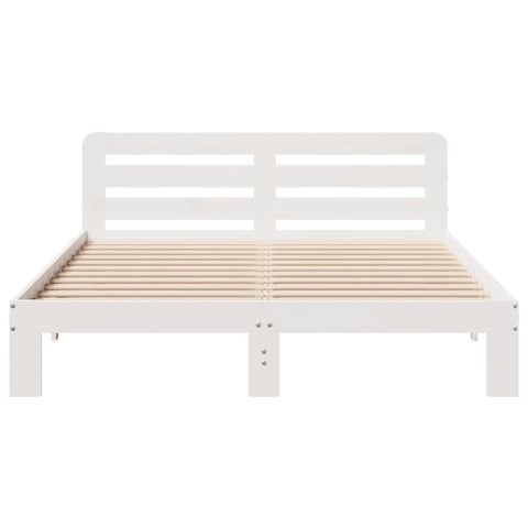 vidaXL Bed Frame without Mattress White 140x200 cm Solid Wood Pine