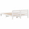 vidaXL Bed Frame without Mattress White 140x200 cm Solid Wood Pine
