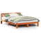 vidaXL Bed Frame without Mattress Wax Brown 140x200 cm Solid Wood Pine