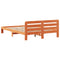 vidaXL Bed Frame without Mattress Wax Brown 140x200 cm Solid Wood Pine