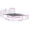 vidaXL Bed Frame without Mattress 150x200 cm King Size Solid Wood Pine