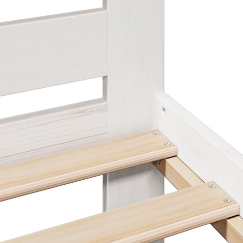 vidaXL Bed Frame without Mattress White 180x200 cm Super King Solid Wood Pine