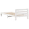 vidaXL Bed Frame without Mattress White 90x190 cm Single Solid Wood Pine