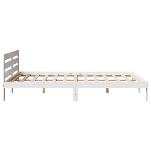 vidaXL Bed Frame without Mattress White 120x190 cm Small Double Solid Wood Pine