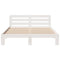 vidaXL Bed Frame without Mattress White 135x190 cm Double Solid Wood Pine