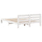 vidaXL Bed Frame without Mattress White 135x190 cm Double Solid Wood Pine