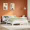 vidaXL Bed Frame without Mattress White 135x190 cm Double Solid Wood Pine