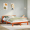 vidaXL Bed Frame without Mattress Wax Brown 135x190 cm Double Solid Wood Pine