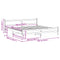 vidaXL Bed Frame without Mattress Wax Brown 180x200 cm Super King Solid Wood Pine