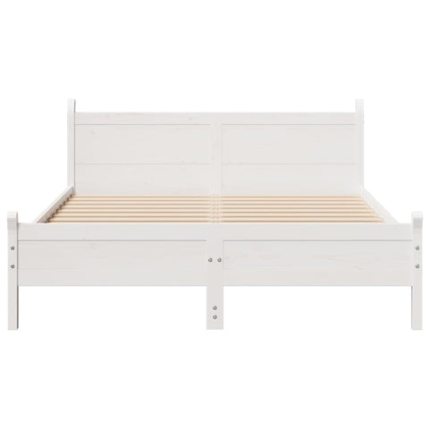 vidaXL Bed Frame without Mattress White 160x200 cm Solid Wood Pine