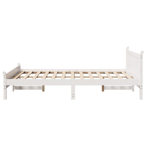 vidaXL Bed Frame without Mattress White 160x200 cm Solid Wood Pine