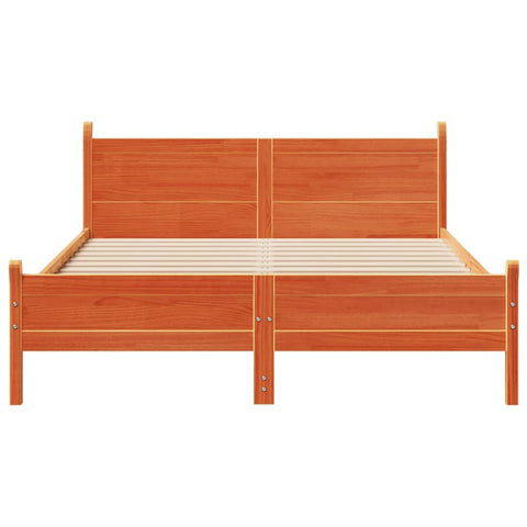 vidaXL Bed Frame without Mattress Wax Brown 160x200 cm Solid Wood Pine