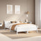 vidaXL Bed Frame without Mattress White 150x200 cm King Size Solid Wood Pine