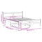 vidaXL Bed Frame without Mattress White 140x200 cm Solid Wood Pine
