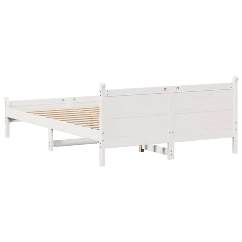 vidaXL Bed Frame without Mattress White 120x200 cm Solid Wood Pine