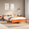 vidaXL Bed Frame without Mattress Wax Brown 120x200 cm Solid Wood Pine