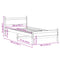 vidaXL Bed Frame without Mattress 100x200 cm Solid Wood Pine