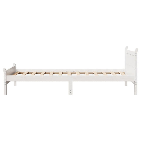 vidaXL Bed Frame without Mattress White 90x200 cm Solid Wood Pine
