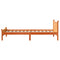 vidaXL Bed Frame without Mattress Wax Brown 90x200 cm Solid Wood Pine