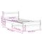 vidaXL Bed Frame without Mattress White 75x190 cm Small Single Solid Wood Pine