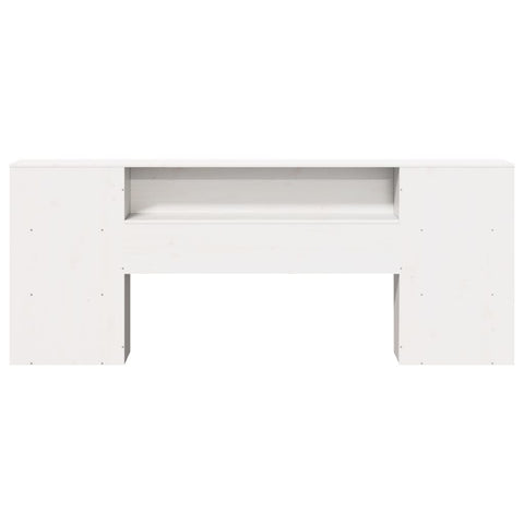 vidaXL Headboard with Storage White 180 cm Solid Wood Pine