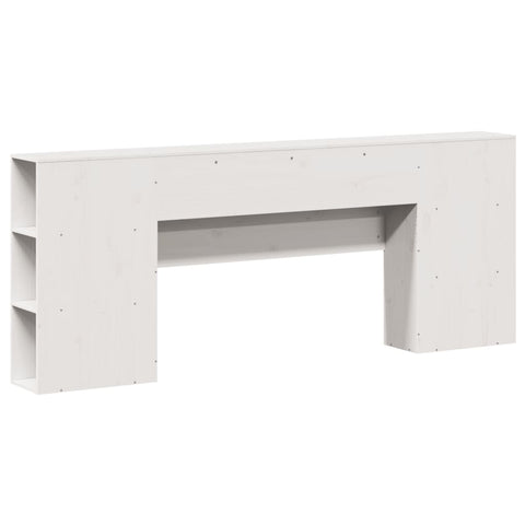 vidaXL Headboard with Storage White 180 cm Solid Wood Pine