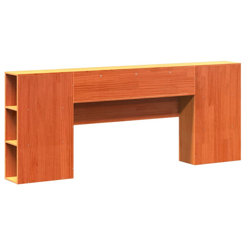 vidaXL Headboard with Storage Wax Brown 180 cm Solid Wood Pine