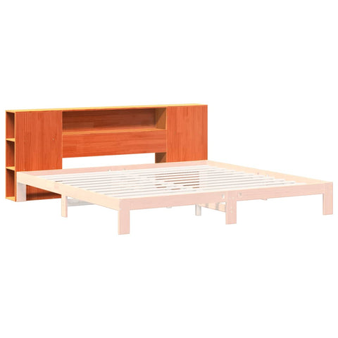 vidaXL Headboard with Storage Wax Brown 180 cm Solid Wood Pine