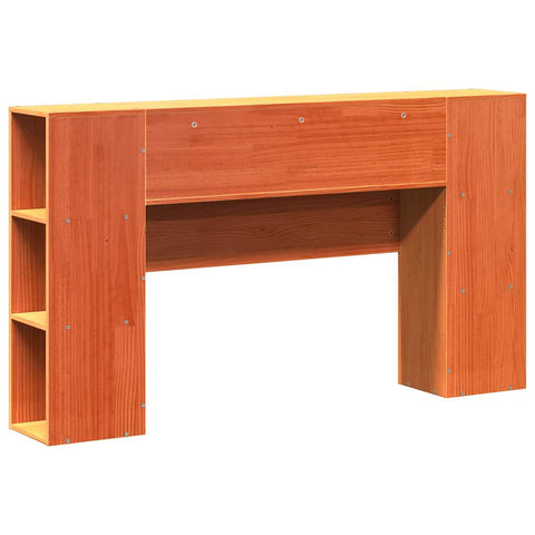 vidaXL Headboard with Storage Wax Brown 150 cm Solid Wood Pine