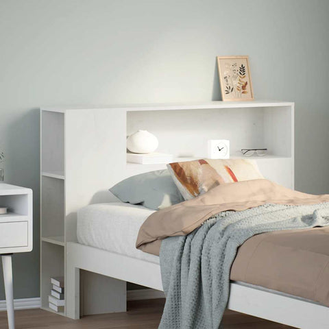vidaXL Headboard with Storage White 100 cm Solid Wood Pine