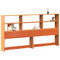 vidaXL Headboard with Storage Wax Brown 200 cm Solid Wood Pine