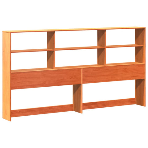 vidaXL Headboard with Storage Wax Brown 200 cm Solid Wood Pine