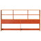 vidaXL Headboard with Storage Wax Brown 200 cm Solid Wood Pine