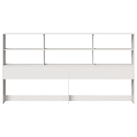 vidaXL Headboard with Storage White 180 cm Solid Wood Pine